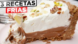 3 POSTRES FRÍOS SIN HORNO 🍰🧁 Con POCOS INGREDIENTES 😍 (RICOS y FACILES) LAS 3 MEJORES screenshot 3