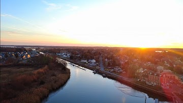 4K Drone Flyover | Delaware City Branch Channel & Delaware River 🌅🚁