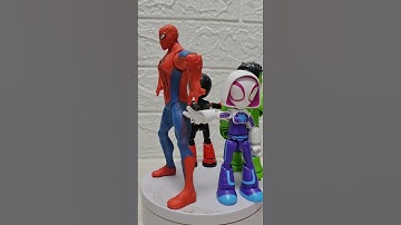 Marvel Spidey Amazing Friend Blokees, roterende video, goedkoop speelgoed #shorts #spidey