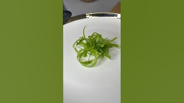 Try This EASY Curly Green Onion Garnish #fyp #garnish #knifeskills #tryme