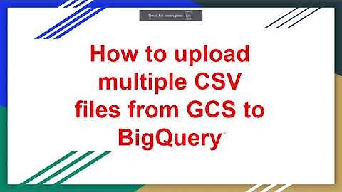 How to upload multiple CSV files from GCS to BigQuery