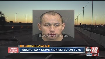 Wrong-way driver arrested on I-275
