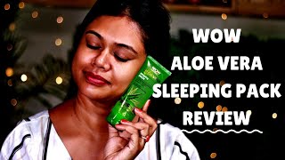 WOW Aloe Vera Sleeping Pack Review | Korean Skin Care | Sushmita's Diaries