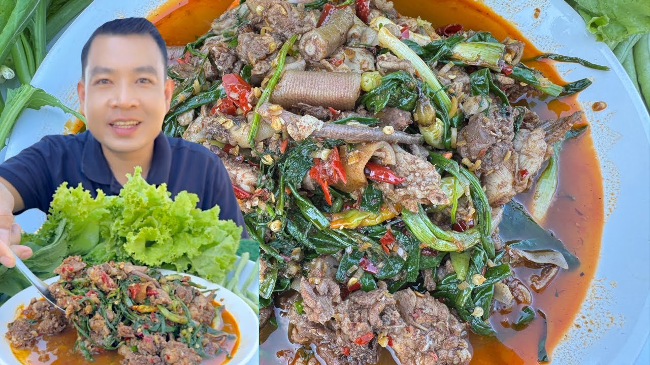 คั่วหนูใส่ฝาเขียว เมนูบ้านๆ ธรรมชาติบ้านๆทุ่งนาลมเย็นๆ แซ่บๆ