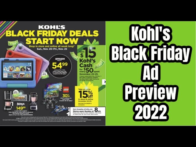 Kohl's Black Friday Ad Preview 2022 Awesome Deals 