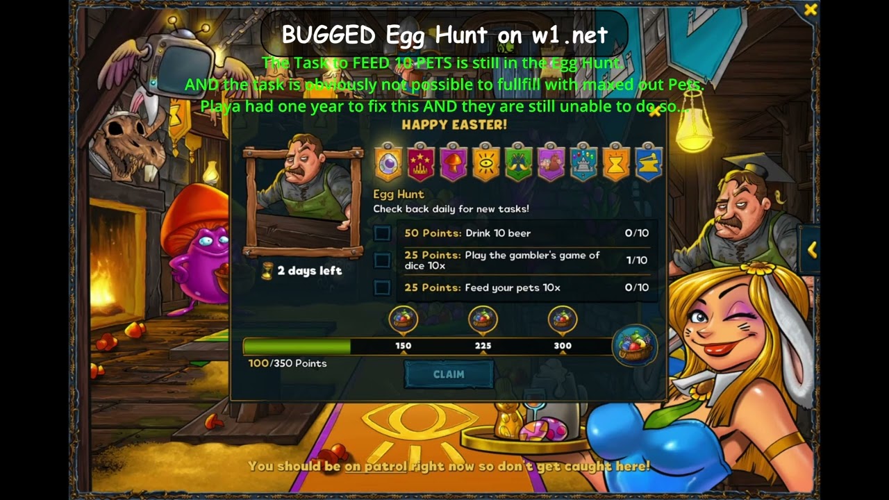 Shakes & Fidget - Egg Hunt - the impossible task "Feed your pets 10x" - on w1.net