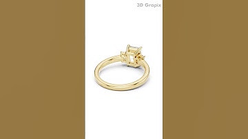 Jewellery CAD Design Rendering Ring - 017|Yellow Gold | 360° Realistic View #3dgrapix #3DRendering
