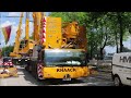 Mobilkran LIEBHERR LTM 1650-8.1 von KNAACK bei der Montage eines TEREX CTT 91