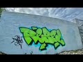 Graffiti throwups and tagging daytime action rebel813 2023 4k