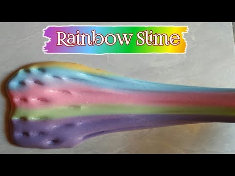 Rainbow Slime | Cara Membuat Slime Pelangi
