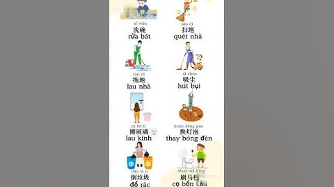 Từ vựng tiếng trung dọn dẹp nhà cửa #hoctienganh #hoctiengtrung #shorts