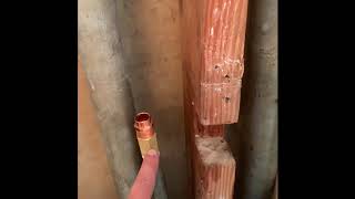 Removing and connecting galvanized pipe to copper pipe
