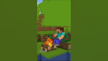 Minecraft Animation || Steve Camping || Loop || Minecraft theme song || #shorts