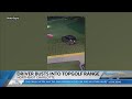 NEW VIDEO: Car gets damaged from driving on Topgolf range