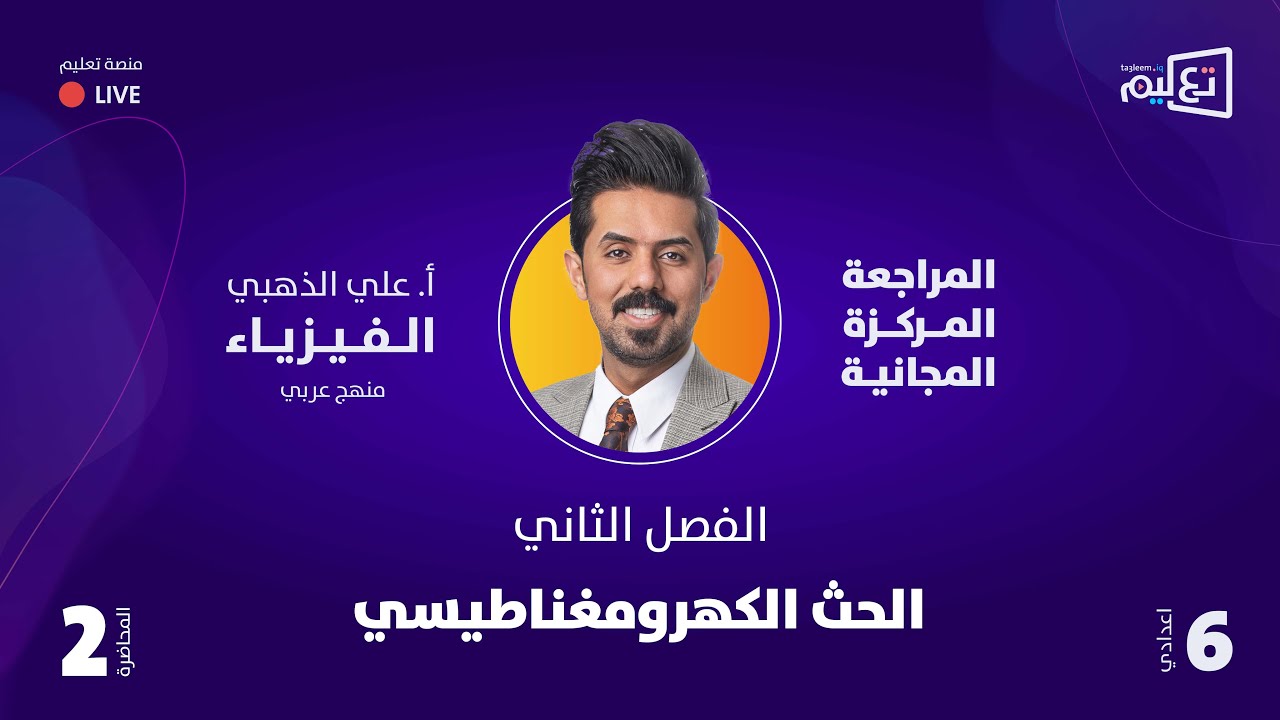 الفيزياء | مراجعة مركزة 2 | السادس الاعدادي | الاستاذ علي الذهبي