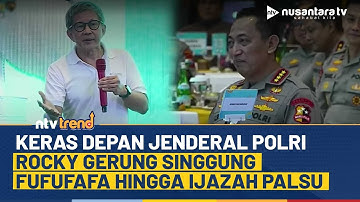Lantang Depan Jenderal Polri! Rocky Gerung Kritik Pedas Polri, Ijazah Palsu, hingga Fufufafa | NTV