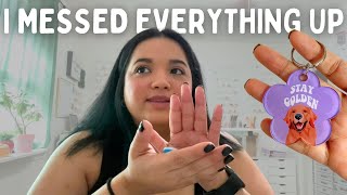 i messed up a new product | making sublimation keychains | small business day in my life