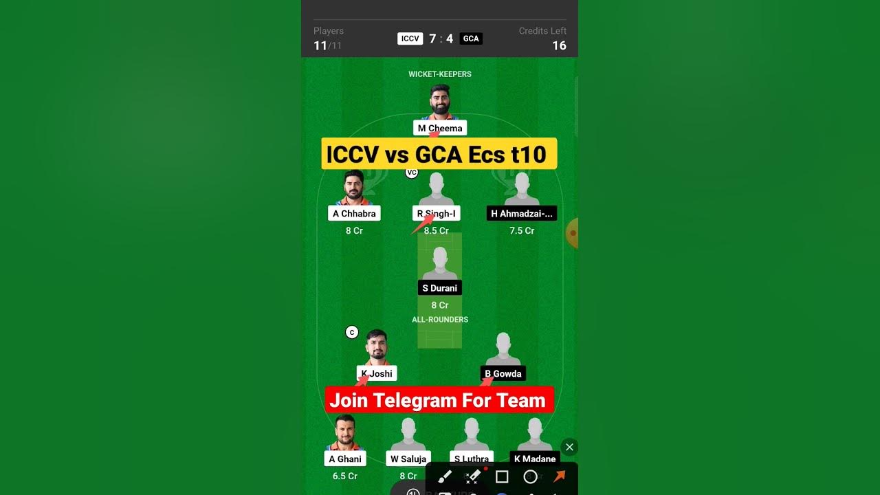 iccv vs gca dream11 prediction, iccv vs gca dream11 team,ecs t10