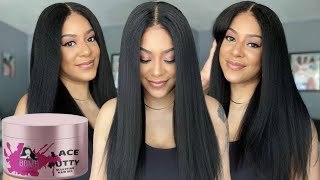 LuvMe Hair 4C Edges Kinky Straight Unit | Trying A Ne Product | She Is Bomb Lace Putty