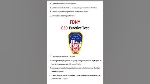 FDNYC G60 Fire Fighter Exam Prep 2025