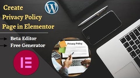 Create Privacy Policy Page in Elementor|Elementor Tutorial| Elementor Beginners Tutorial|2023