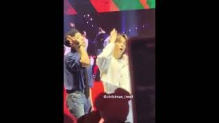 Minsung doing the „OMG“ challenge! bench x stray kids fanmeeting 230120. stray kids at MOA arena