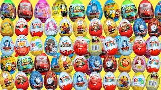 24 Kinder Surprise eggs Disney Pixar Cars, Thomas, Frozen, Jake the Pirate, Big hero 6