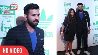 Rohit Sharma With Wife Ritika Sajdeh Celebrating Sports Icon Stan Smiths Visit To India