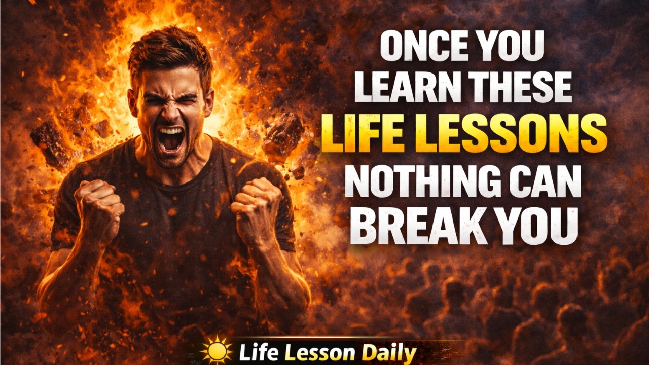 ONCE YOU LEARN THESE LIFE LESSONS NOTHING CAN BREAK YOU