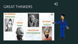 GREAT THINKERS -grade 7 A   unit 2