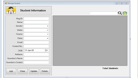 Student Information System (C# and Access) - Part 1:  Manage Student Form