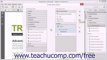 Creating Custom Actions - Adobe Acrobat XI Training Tutorial Course