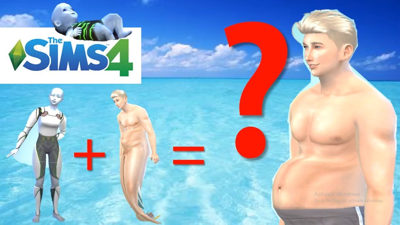 ตัวละคร the sims 4 ผู้ชาย  Update 2022  The sims 4 : เงือก + เอเลี่ยน = ?