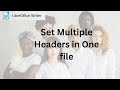 How to add different headers in the same document