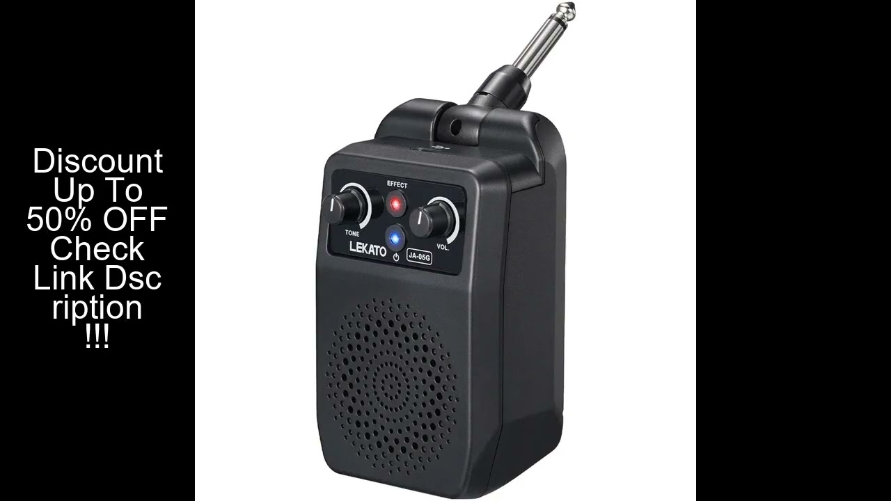 LEKATO 5W Mini Electric Guitar Amp Portable Guitar Amp Bluetooth  Built-in 4 Effects Rechargeable Sm