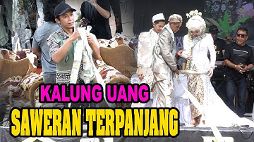 Ini Parah Nih... Saweran Kalung Uang Pengantin Terpanjang