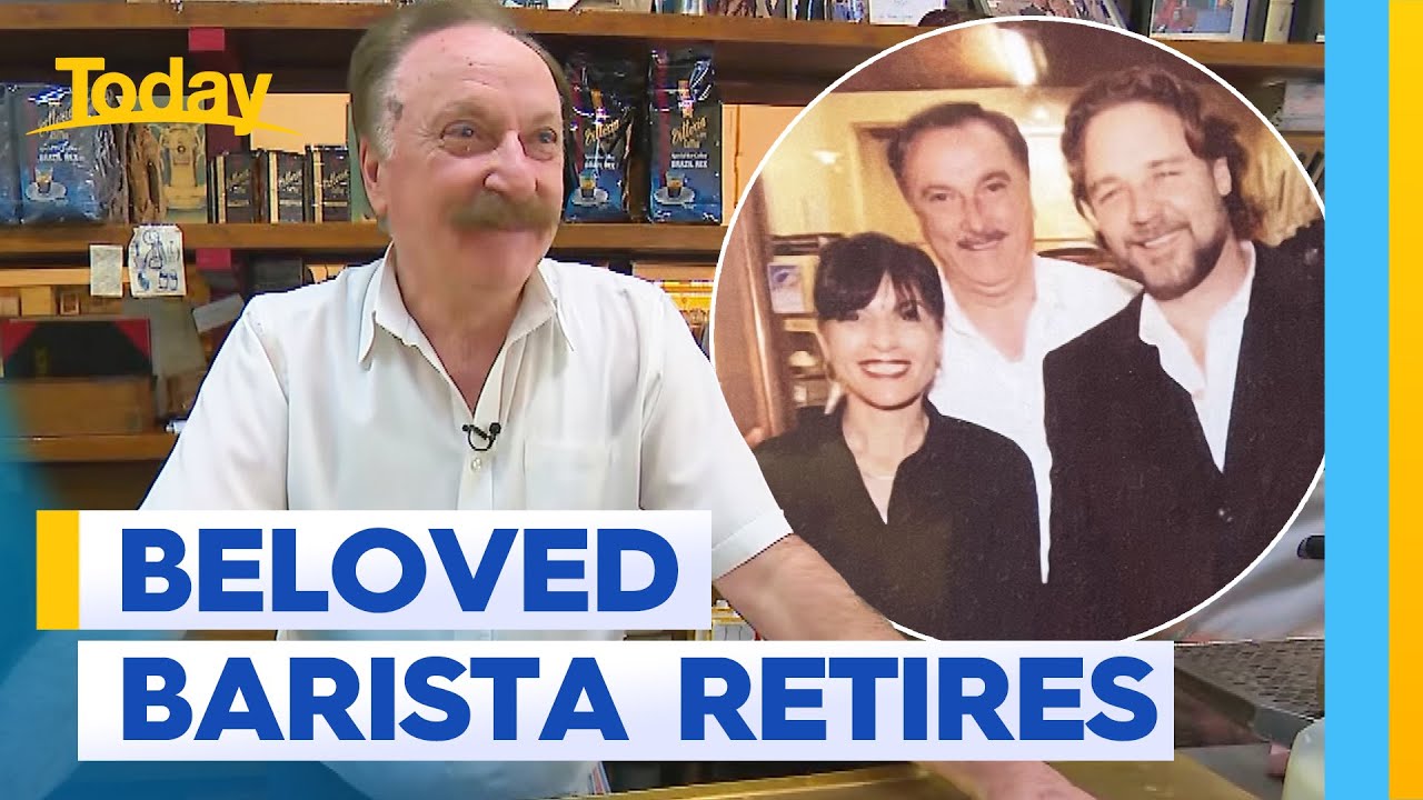 Much-loved barista Rocco Elice retires after 50 years at Pellegrini’s | Today Show Australia