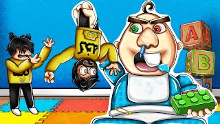 روبلوكس |  فهودي افطر في رمضان 🌙 وامه تركته بالحضانه وانا لازم اطلعه 😂 |  Roblox Escape image