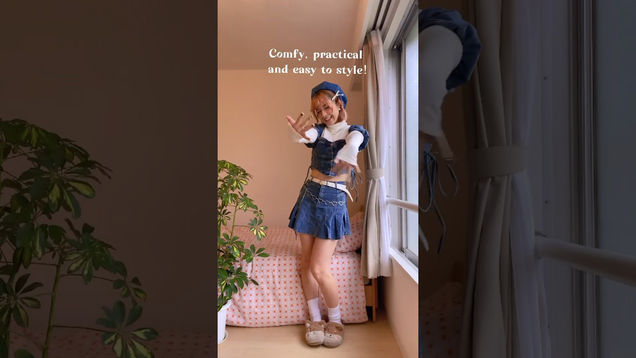 Denim on Denim!! I got these cute sets from Yesstyle!! 🧡 code: MARMALADE01 #kawaii #fashion #denim