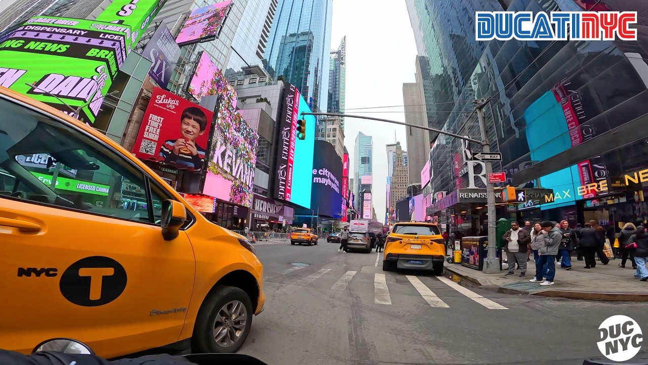 Ride in Times Square - New York City on my Ducati