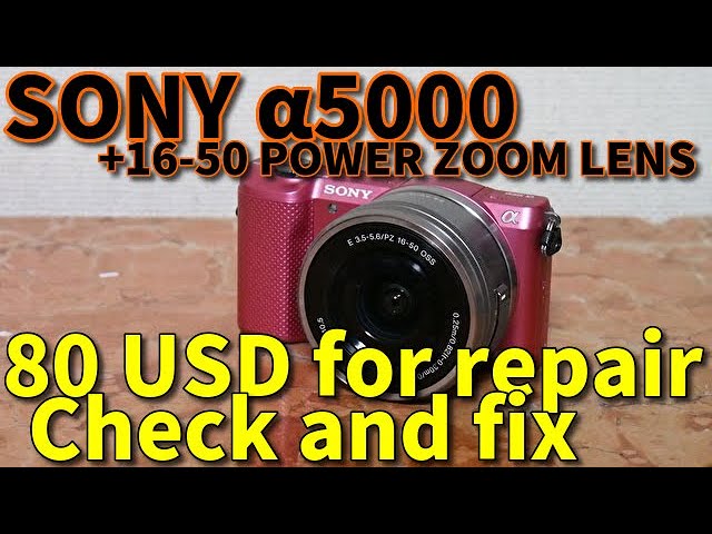 SONY Alpha 5000 & lens set repair/ mirrorless camera bought for 80