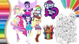 My Little Pony Equestria Girls Coloring Book Pages|Twilight Sparkle RainbowDash & More| Every Pony screenshot 2