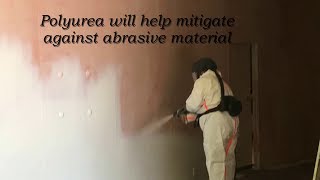 Polyurea Spraying to help mitigate against Abrasive in a Blast Booth