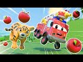 Tiger rescue gets FIRE TRUCK dirty! | Tom the Tow Truck | Car Wash Cartoons for Kids