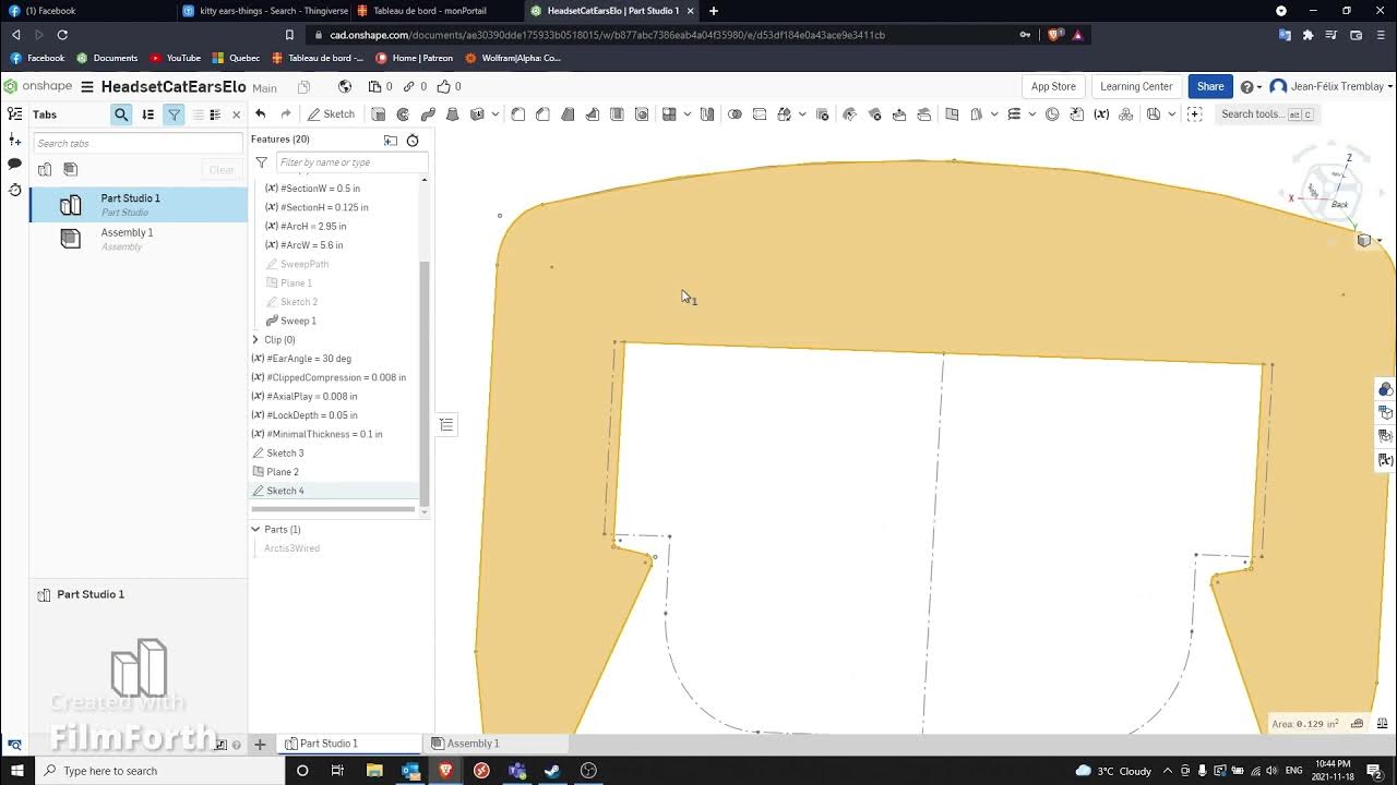 Watch me design a 3D printed clip on Onshape YouTube