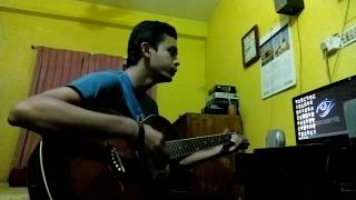 Video thumbnail of "cholo arekbar uri guitar cover"