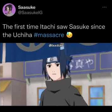 First time Itachi saw Sasuke after massacre 😔😔#naruto #itachi #sasuke