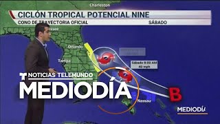Nuevo aviso de tormenta tropical para las Bahamas y la Florida | Noticias Telemundo