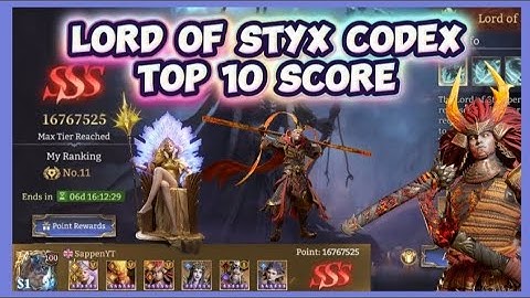 LORD OF STYX CODEX | SSS Rank | Top 10 | Watcher of Realms. 