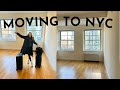 Moving vlog  nyc empty studio tour  qa moving logistics apartment hunt life updates